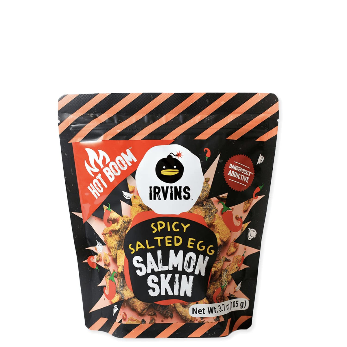 IRVINS Salted Egg Salmon Skin Chips & Crisps - Premium Hand Cooked, Halal, Keto-Friendly, High Protein Snack | Dangerously Addictive | (3.3 oz, Pack of 3)