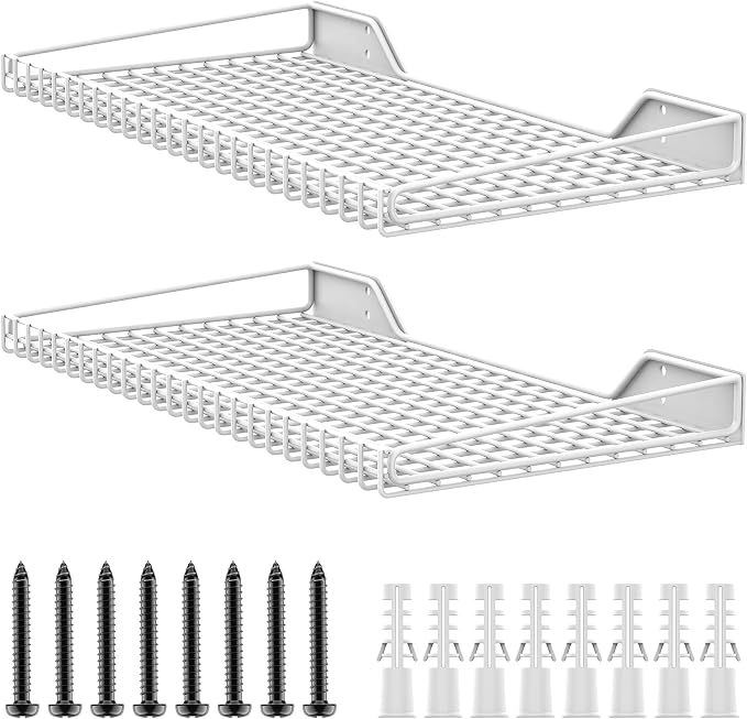 WALMANN 2 Pack Garage Wall Shelf, 23.5" x 12" Wall-Mounted Storage Shelves