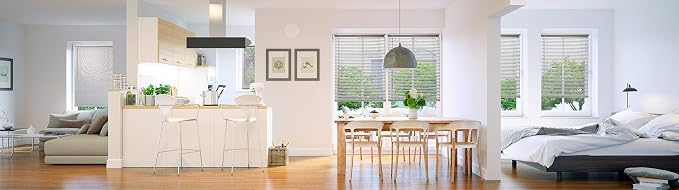 CHICOLOGY Mini Blinds for Indoor Windows – 48"W x 48"H, Kitchens & Apartments