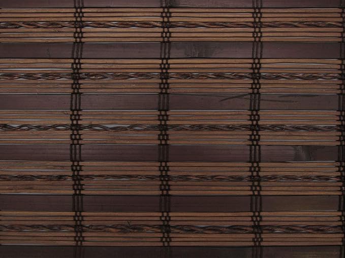 Cordless Woven Wood Roman Shades, 41W x 48H, Sarasota Cocoa, Sizes 20-72 Wide