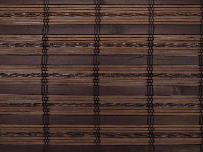 Cordless Woven Wood Roman Shades, 24W x 48H, Sarasota Cocoa, Sizes 20-72 Wide