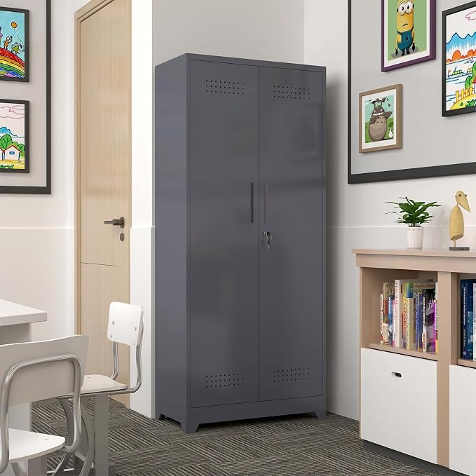 GREATMEET 72.8" H Tall Metal Garage Storage Cabinet