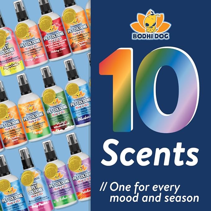 Bodhi Dog Premium Dog Cologne - Deodorizing Dog Perfume & Conditioner for Dogs & Cats - Natural Long Lasting Spray for Pets - Gentle & Safe Formula, Made in USA (Orange Sherbert 8 Fl Oz)