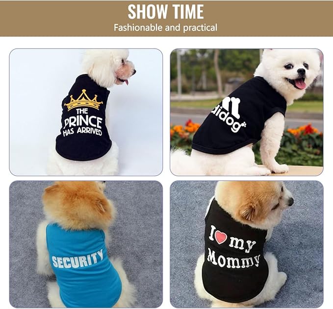 Custom Dog Shirt Pet T Shirts for Small Medium Large Dogs Customized Clothes with Image Logo Text Breathable Sleeveless Tank Top Personalized Outfits Puppy Apparel Blue, 3XL
