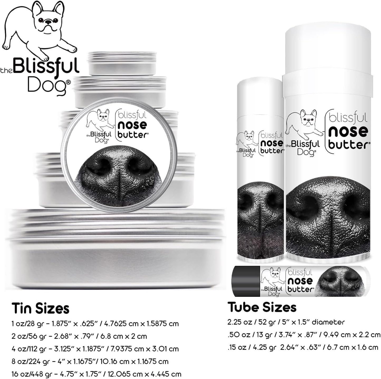 The Blissful Dog Dogo Argentino Unscented Nose Butter - Dog Nose Butter, 16 Ounce