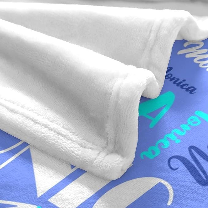 Name Blanket Personalized Blanket for Adult Kids Flannel Customize Throw Blanket Custom (Color 26, 30 x 40 Inches)