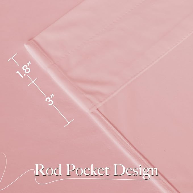 NICETOWN Baby Pink Velvet Curtains 96 inch Length, Room Darkening Thermal
