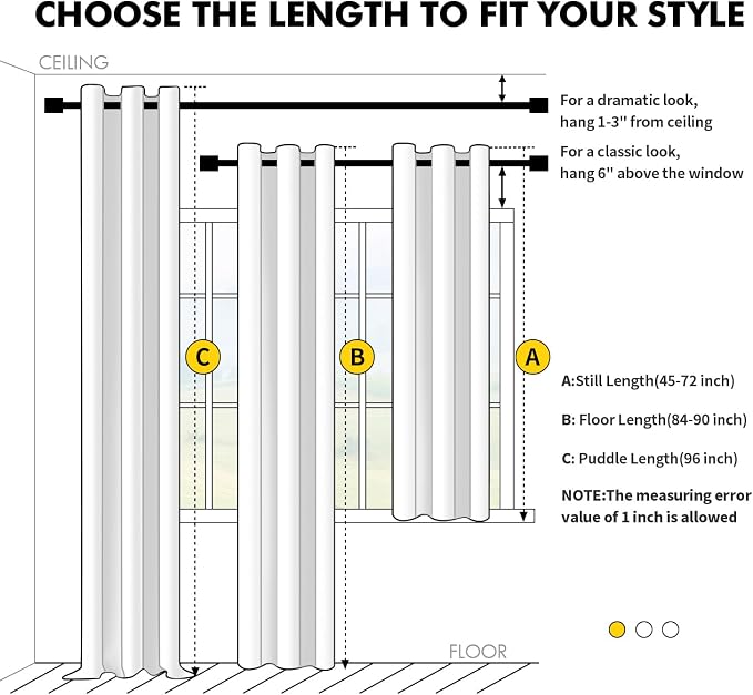 MIULEE Blackout Curtains for Bedroom Living Room 2 Panels, Thermal Insulated