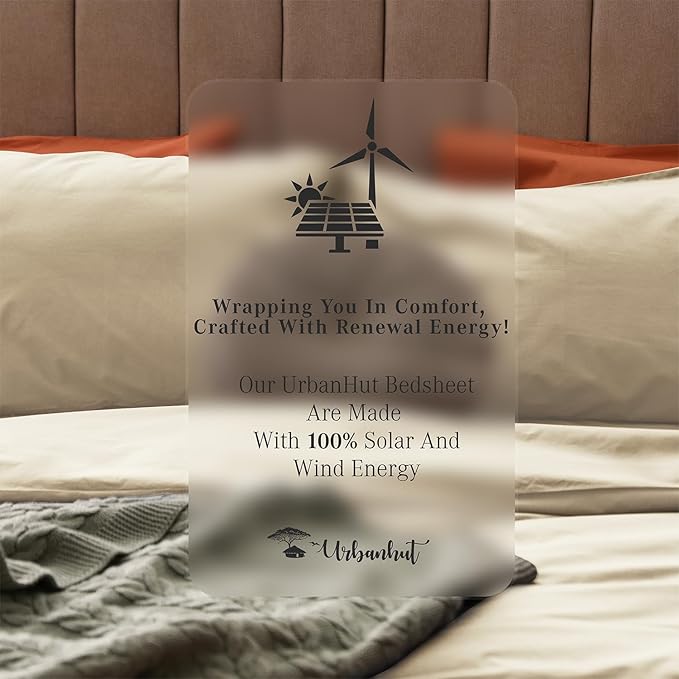 URBANHUT 1000 Thread Count Egyptian Cotton California King Sheets, Long Staple Soft & Breathable, 4 Pc Bed Sheet Sets, Luxury Hotel Sateen Sheets Fits 16" Deep Pocket - Ivory
