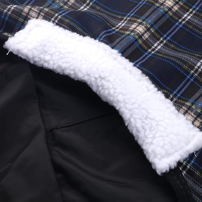 600 Denier Ripstop Mini Horse Blanket - 0g Fill Lightweight, Waterproof Breathable Miniature Pony/Donkey Turnout Rain Sheet Blueplaid 48