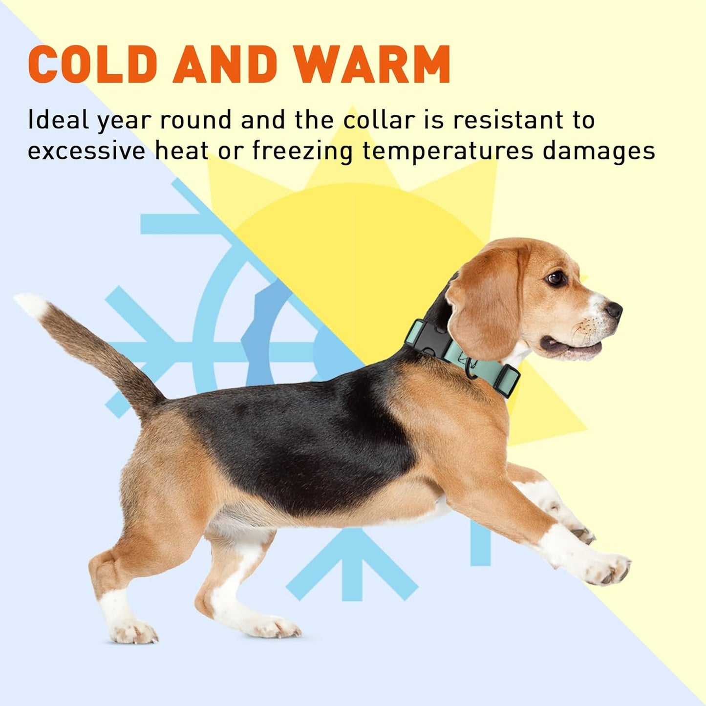 Dogline Biothane Waterproof Dog Collar with Quick Release Buckle Strong Coated Nylon Webbing with Odor- Proof for Easy Care Easy to Clean Fits Small Medium Large Dogs, Sage Green 5/8" W 9-14" L