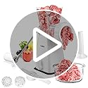 LHS Manual Meat Grinder with Stainless Steel Blades Heavy Duty Powerful Suction Base for Home Use Fast and Effortless for All Meats-Black