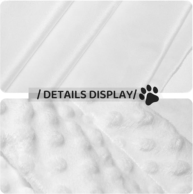 Reversible Pet Blanket for Easy Cleaning Maintenance, Heart Beat Pattern, Double Sided Plush Dot Design Means Double Use Between Washes for Convenience