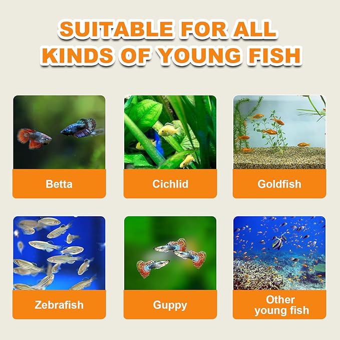 Brine Shrimp Eggs Fish Food - Sea Monkey Eggs 90% Hatch Rate Aquatic Foods for Freshwater & Saltwater Fish, Shrimp, Fry (1.4oz)