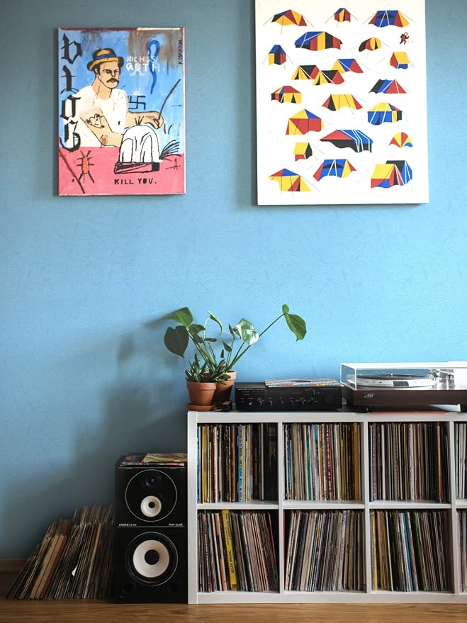 Cohoo Home Blue Peel and Stick Wallpaper Silk Solid Light Blue Contact Paper