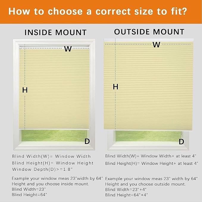 Persilux Light Filtering Cellular Shades Cordless Honeycomb Window Shades Bottom Up Dirt Proof Privacy Window Blinds for Windows, Bedroom and Living Room, Beige, 90" W x 38" H
