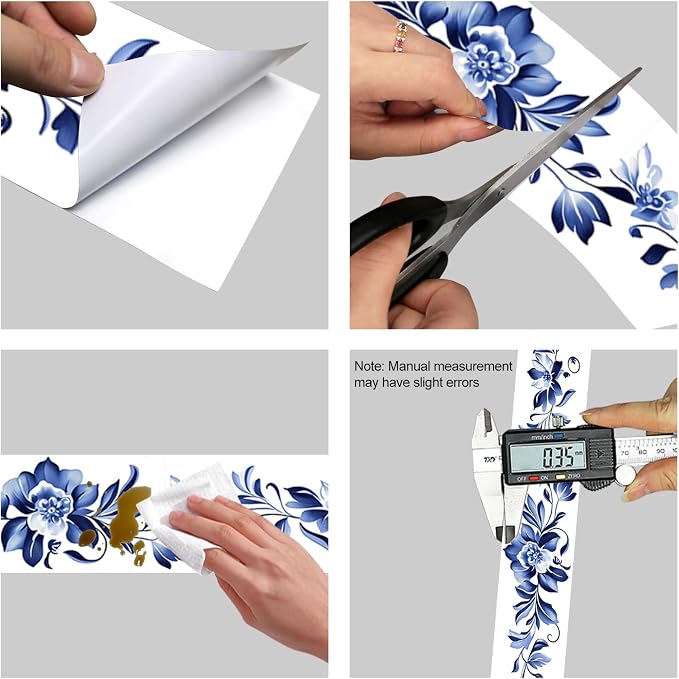 HOMETITUTE Wallpaper Border Peel and Stick Decorative Wall Trim Self Adhesive