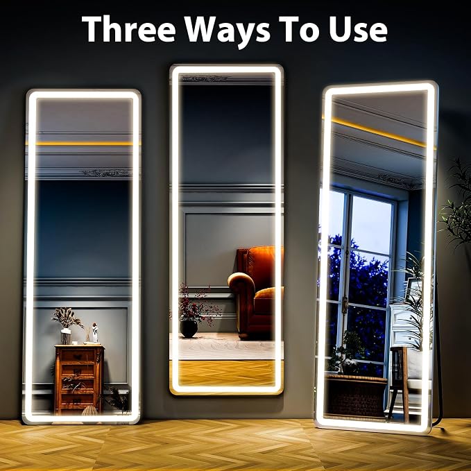 Full Length Mirror with LED Lights, LED Mirrors Full Length Floor Mirror Full