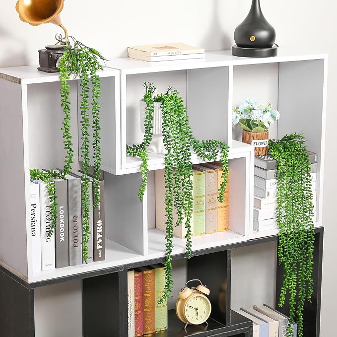 6pcs Artificial Succulents Hanging Plants, Fake Hanging Plant String of Pearls
