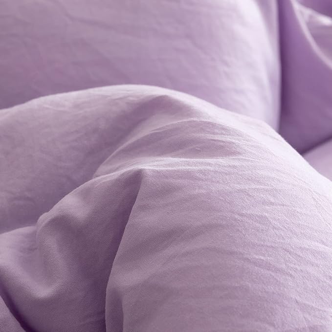 ROSGONIA Lavender Comforter Set Queen, 3pcs(1 Boho Purple Comforter & 2 Pillowcases) All Season Soft Bedding Lightweight Bedspread Blanket Quilt
