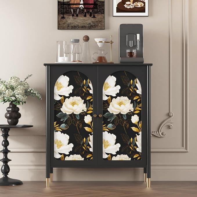 Extra Long Dark Floral Peel and Stick Wallpaper, 17.5In x 393In Vintage Big