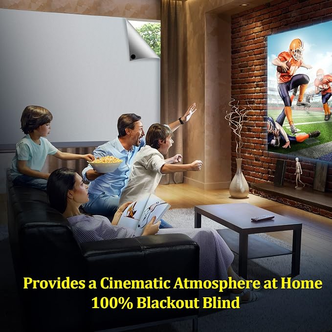 FADOTY Cuttable Blackout Shades Fabric Sheet, Portable 100% Black Out Window