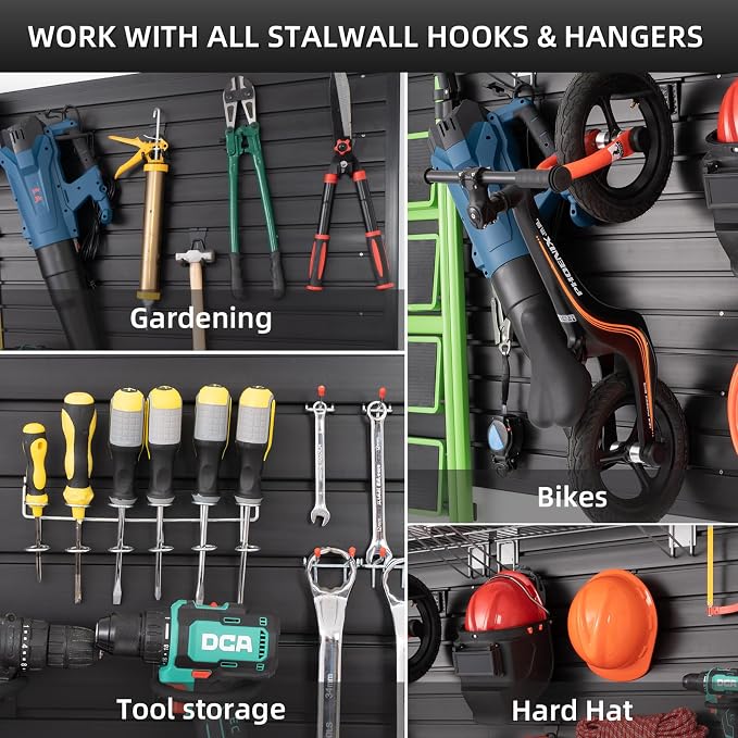 FRAYSCENT Slat Wall Paneling Garage Wall Organizer, Slatwall Panels Garage Tool