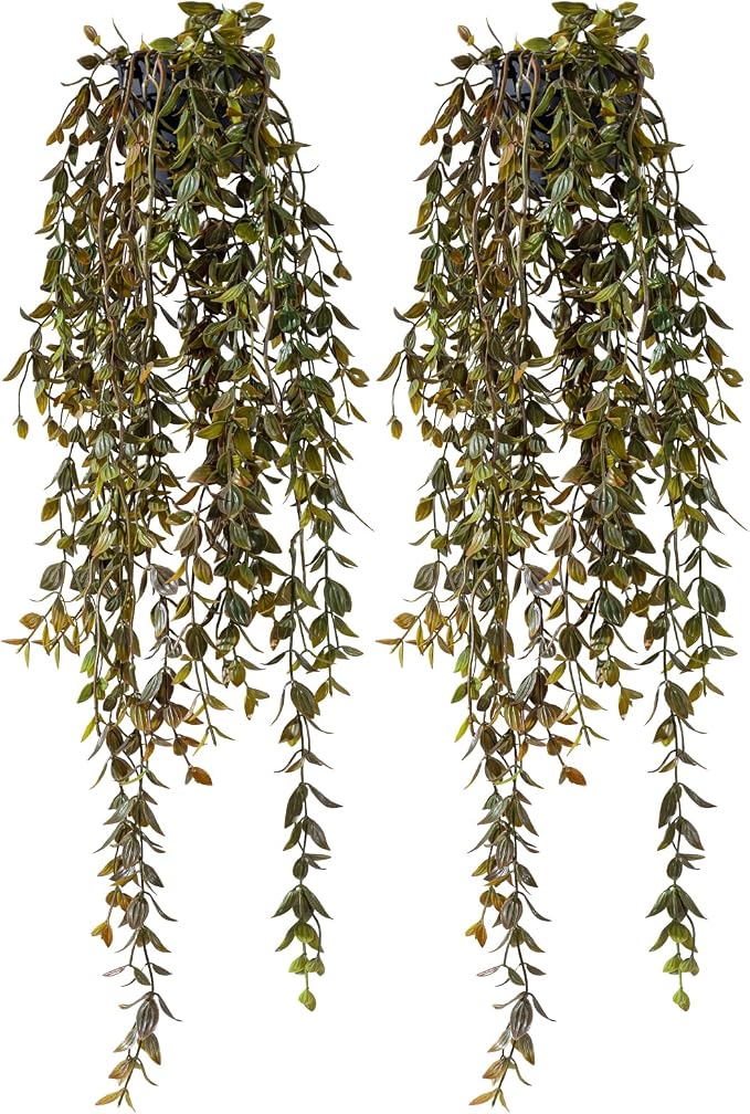 Artificial Hanging Plant 2 Pcs Faux Plant Ivy Vine Faux Eucalyptus Vines Fake