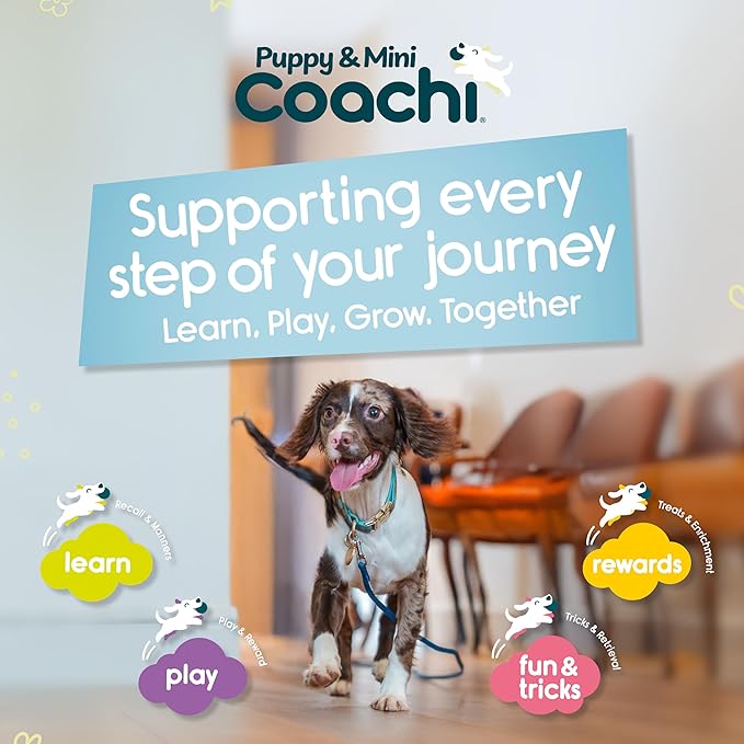 Coachi Puppy & Mini Training Line 2.5m - Toilet Training, Jumping Up, Running Off, Place Avoidance, Chewing, House Manners, Lightweight Indoor House Lead. Suitable for Puppies & Newly Acquired Dogs