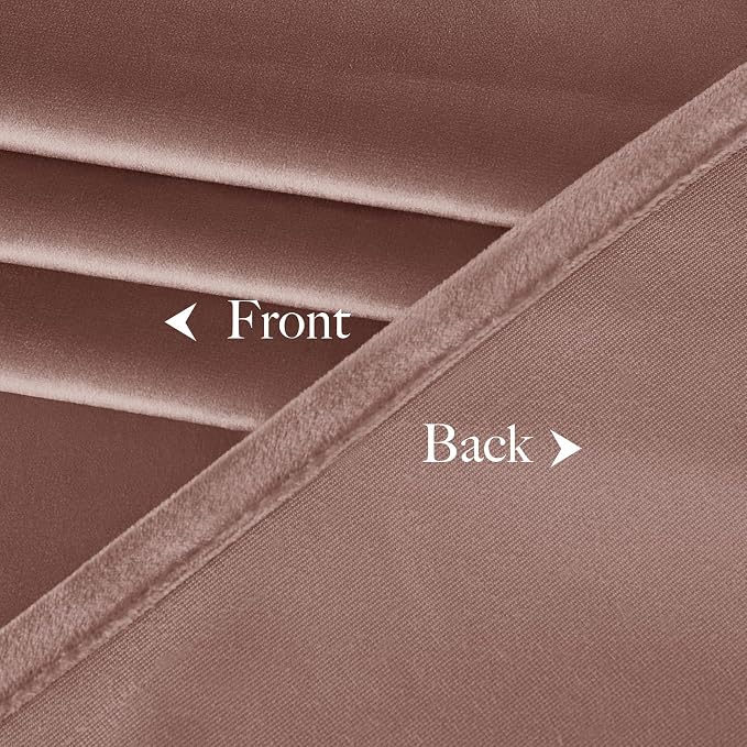 NICETOWN Dusty Pink Velvet Curtains and Drapes