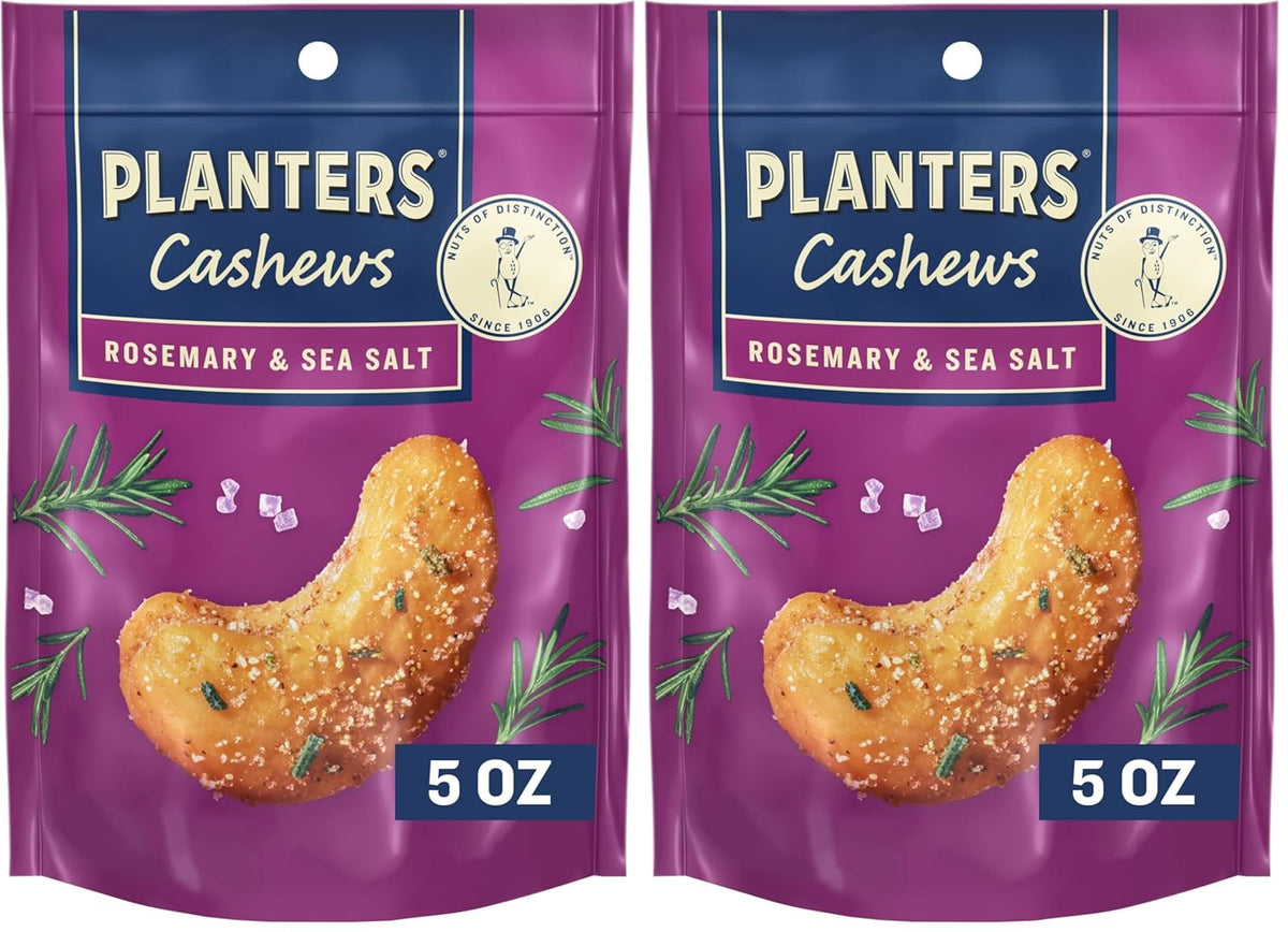 PLANTERS Cashews Dill Pickle - Trail Mix Snack Packs - Snacks with Dill Pickle, Snack Pack, Party Trail Mix, 5 Oz Bag, Pack of 1