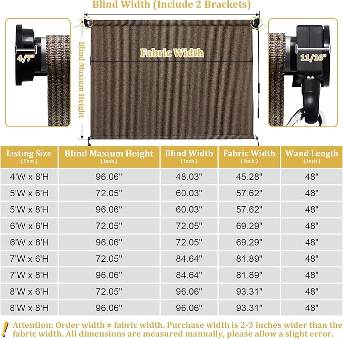 Shade&Beyond Outdoor Roller Shades