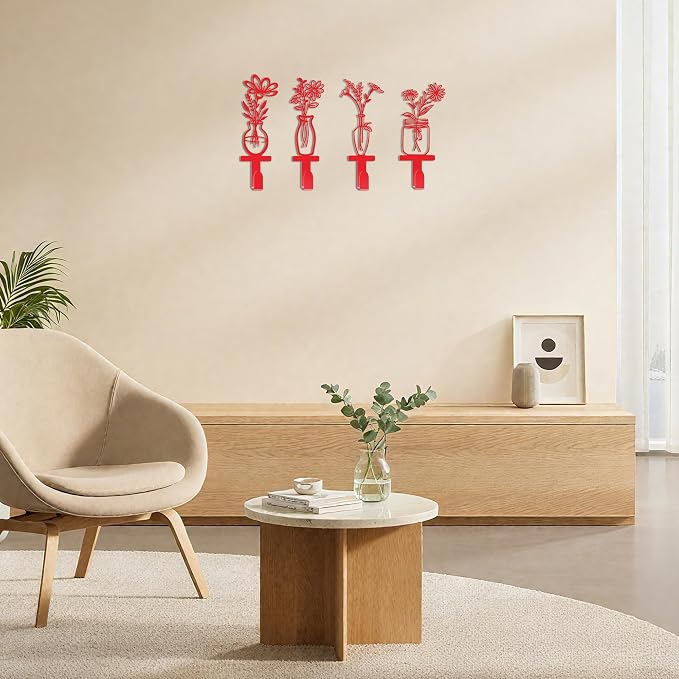 Decorative Wall Hooks, Metal Flowers Wall Decor