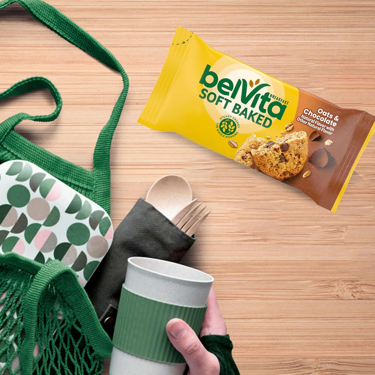 belVita Soft Baked Breakfast Bars Variety Pack, Banana Bread and Oats & Chocolate, 3 Boxes of 5 Packs (1 Biscuit Per Pack)
