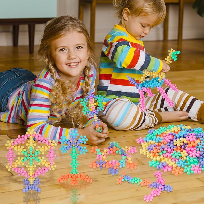 100PCS Building Blocks STEM Construction Toy, Macaron Colors | Solid Plastic Early Learning Creativity STEM Toy, Safe Material, Educational Toy for Kids
