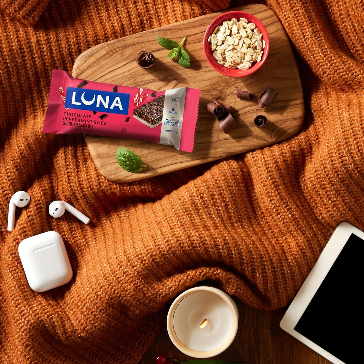 LUNA Bar - Variety Pack - 6 Flavors - Gluten Free Snack Bars - Non-GMO - Protein Bars - Made with Organic Oats (12 Pack)