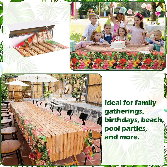 Kochorie 100 Ft X 54 Inch Hawaiian Luau Party Tablecloth Roll