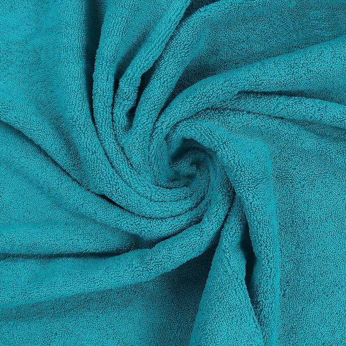 Utopia Towels 8 Piece Premium Towel Set, 2 Bath, 2 Hand, and 4 Wash Cloths, 600 GSM 100% Ring Spun Cotton, Highly Absorbent Towels for Bathroom, Gym, Hotel, and Spa, Teal