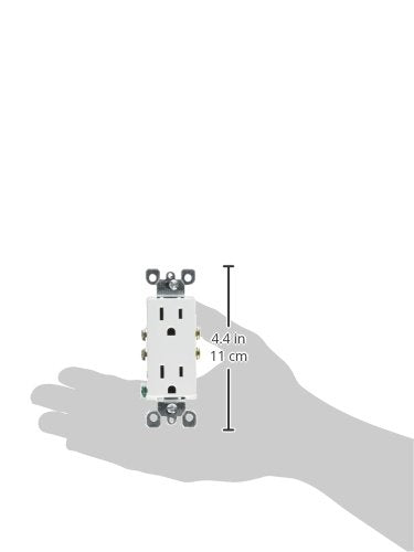 Leviton 5325-WMP 15A 125V Decora Duplex Receptacle – Residential Grade, 10-Pack, White