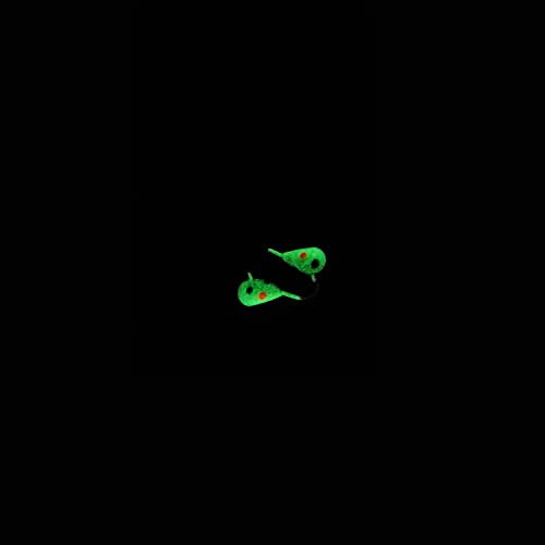 10 Pieces 3.0-6.0mm Teardrop Tungsten Ice Jig - color: SP01 Pearl White Wonderbread Glow, size: TIJ02 3MM 10PCS