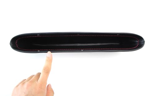 iJDMTOY Black Leather Car Side Pocket Organizers, Car Seat Catchers Compatible With Key, Wallet, Cell Phone, Sunglasses, etc