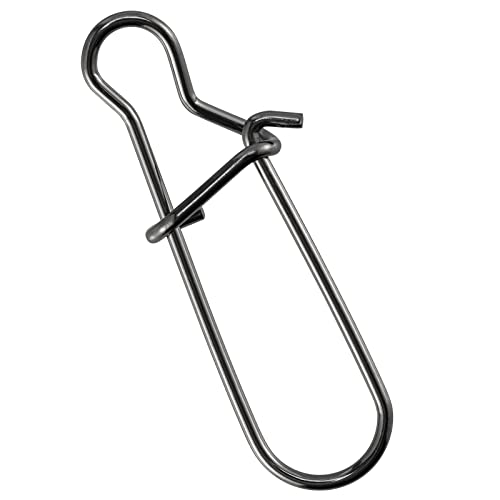 Dr.Fish 100 Pack Duo Lock Fishing Snaps Stainless Steel 26-220LB Lure Snaps Freshwater Saltwater Quick Change Speed Fishing Line Weights Clips - size: #3-66LB-100 Pack