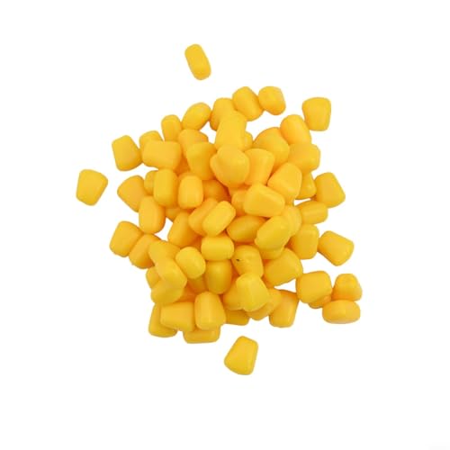 100pcs Soft Silicone Fake Corns Fishing Lures Artificial Floating Maize Bait for Carp Crucian Grass Carp Freshwater Sea Fishing