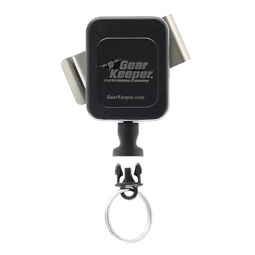 Gear Keeper Retractable Keychain with Stainless Steel Rotating Belt Clip - Split Ring Tactical Keychain for Keys & Badges - Holds Up to 21 Equipment Keys - High Force, 32-Inch Extension - USA Made - size: 15-21 Keys