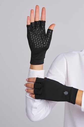 Coolibar Fingerless UV Sun Gloves - UPF 50+ Sun Protection - Ouray - color: Black, size: Large