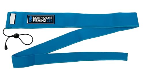 Premium Neoprene Fishing Rod Sleeve – Floating, Puncture Resistant, Labeled Protective Sock for Casting, Spinning, Trolling Fishing Rods - color: Blue, size: 60", style: Spinning