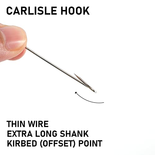 Dr.Fish 100 Pack Aberdeen Hooks Freshwater Fishing Hooks, Extra Long Shank Light Wire, Crappie/Bass/Bream/Bluegill/Panfish Fishing - size: #2/0-100 Pack