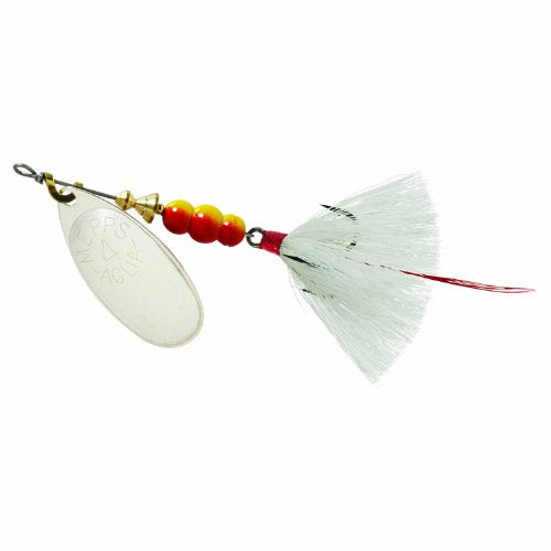 Mepps Mepps Aglia Dressed Treble Fishing Lure 1 Ounce Tail - color: White, size: One Size