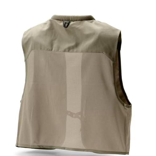Orvis Clearwater Mesh Fly Fishing Vest - Lightweight Recycled Ripstop | 8 Pockets, Fly-Drying Patches, Tool Docks & Padded Collar, Breathable Hybrid Mesh, Buckle Closure - color: Dusty Olive, size: XX-Large