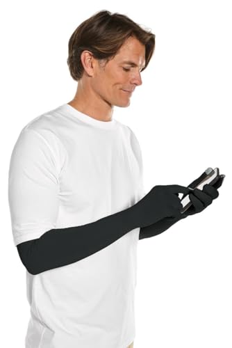 Coolibar Long Full Finger UV Sun Gloves - UPF 50+ Sun Protection - Culebra - color: Black, size: Large